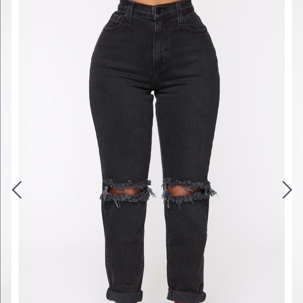 🔥 black distressed jeans
